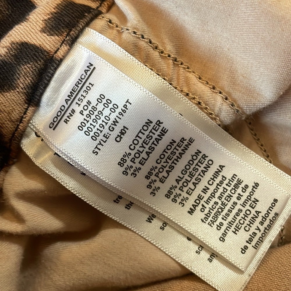 Good America Good Waist Leopard Print Skinny Jeans Size 16 - Picture 7 of 7